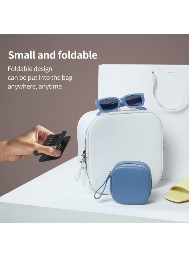 Adjustable and Foldable Phone Holder, 360 Degree Rotating Phone Holder, Compatible with All Devices and Tablets, Desk Accessories (Black) - Image 3