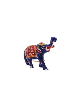 Antique Museum Handmade Hand Painted Elephant with Carving Work 2.5 Inch  - Image 1