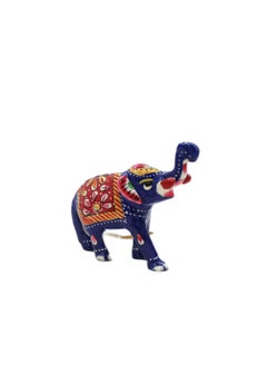 Antique Museum Handmade Hand Painted Elephant with Carving Work 2.5 Inch  - Image 3