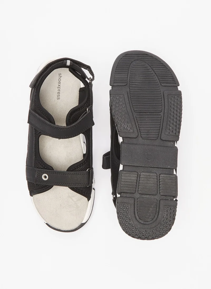 shoexpress Boys Panelled Sandals with Hook and Loop Closure