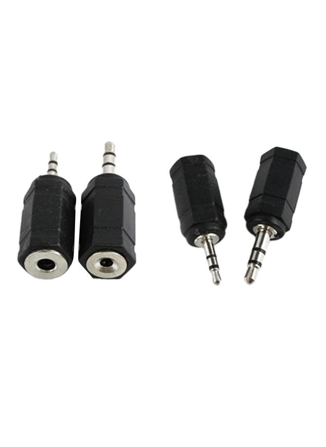 Generic 2-Piece 2.5mm To 3.5mm Stereo Earphone Audio Adapter Connector For Cable Black  - Image 3
