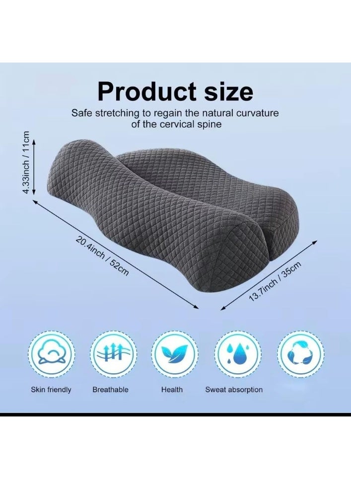 LOKIPA Cervical Pillow for Neck Pain Relief - Ergonomic Memory Foam Pillow  Orthopedic Support Side Sleeper Pillow for Pain Relief Support for Side Back Stomach Sleepers - Image 5