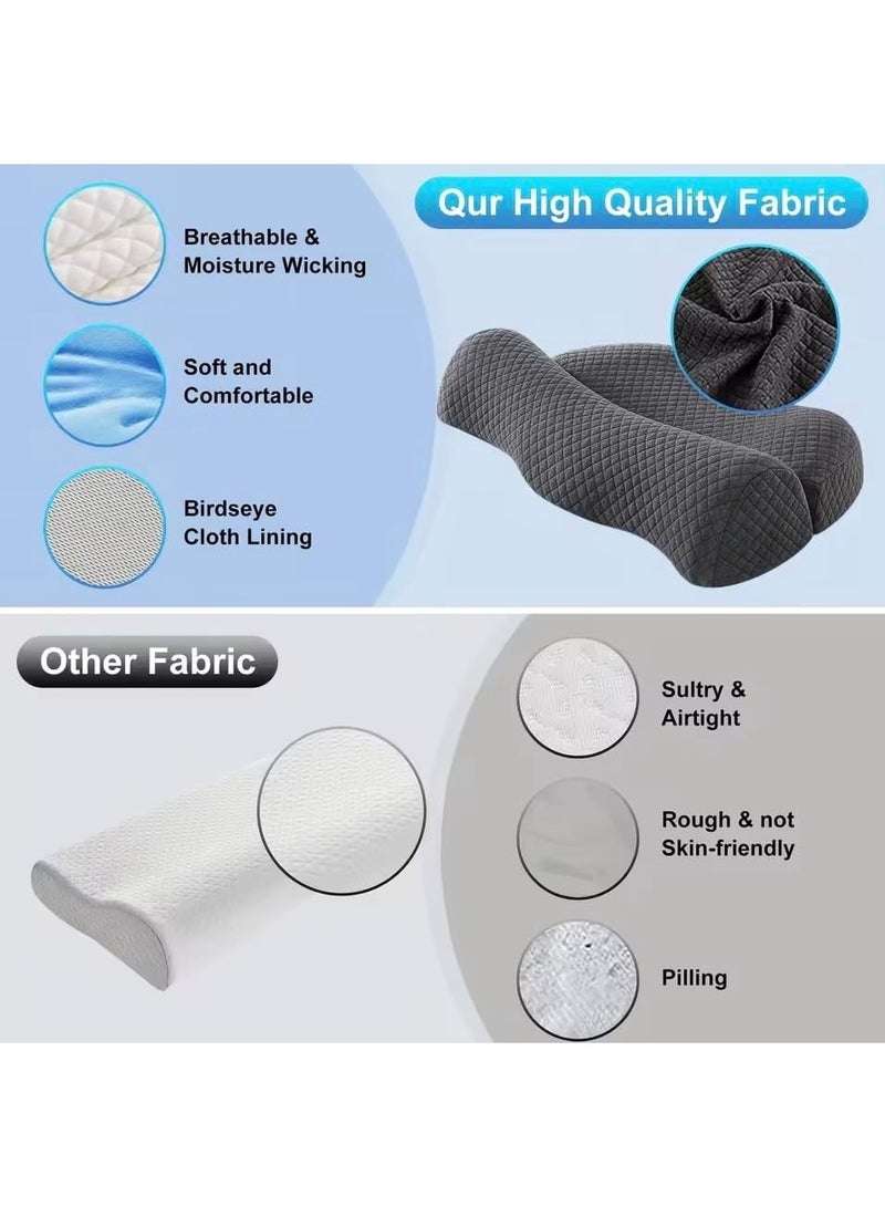 LOKIPA Cervical Pillow for Neck Pain Relief - Ergonomic Memory Foam Pillow  Orthopedic Support Side Sleeper Pillow for Pain Relief Support for Side Back Stomach Sleepers - Image 4