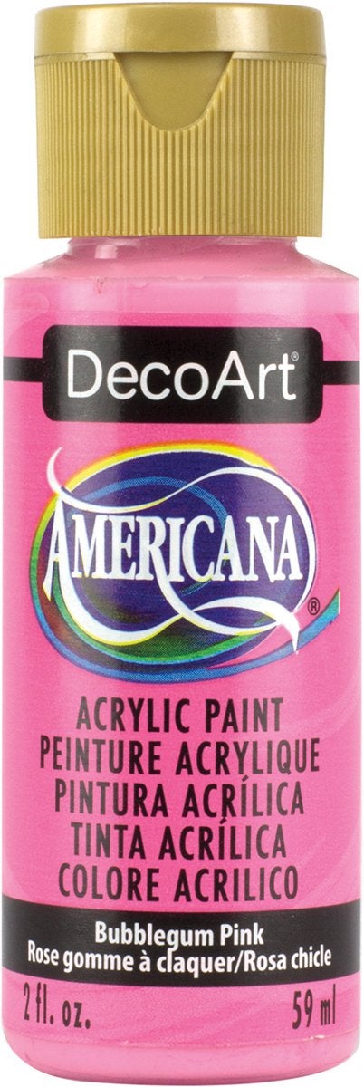 DecoArt DADA2503 Darice Americana Acrylic Paint 2 oz Bubblegum Pink