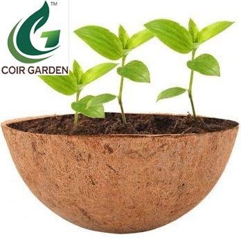 COIR GARDEN Coco Fiber Liner- Hanging Planter Liner- Coir Liner- Basket Coir Liner 10Inch- 6 Pieces, Brown - Image 3