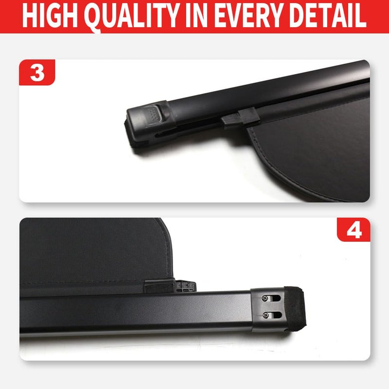 Marretoo Cargo Cover for Honda CRV 2017 2018 2019 2020 2021 2022 Factory Style Black Retractable Rear Trunk for Honda CR-V Accessories Luggage Security Shade - Image 5