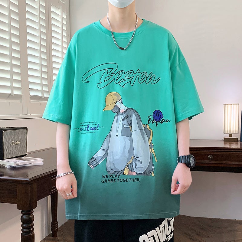 Junior High School Students 12-15 Years Old Boy Summer 13 Short-Sleeved T-Shirt 14 Cotton Half-Sleeved 16 Teenagers Big Children'S Clothes 17 - Image 1