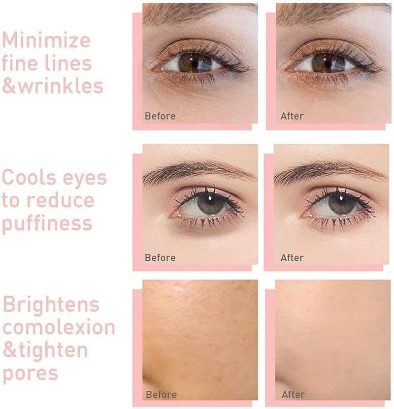MARK STORE Ice Roller Globe, 2 Pcs Ice globe Massager, Facial Roller Cold Skin Massager, Safe and Durable, Non Slip and Easy To Use, for Daily Beauty, Redness Soothing, Facial Wrinkle Removal, Puffines (Blue) - Image 3