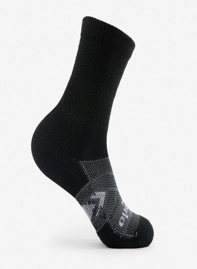 Thorlos Unisex Adult's 12 Hour Shift Thick Padded Crew Work Socks, Black/Grey Large - Image 4