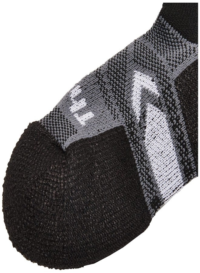 Thorlos Unisex Adult's 12 Hour Shift Thick Padded Crew Work Socks, Black/Grey Large - Image 2
