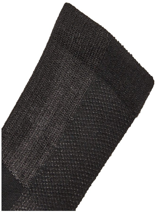 Thorlos Unisex Adult's 12 Hour Shift Thick Padded Crew Work Socks, Black/Grey Large - Image 3