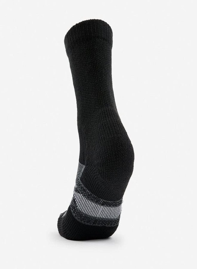 Thorlos Unisex Adult's 12 Hour Shift Thick Padded Crew Work Socks, Black/Grey Large - Image 5