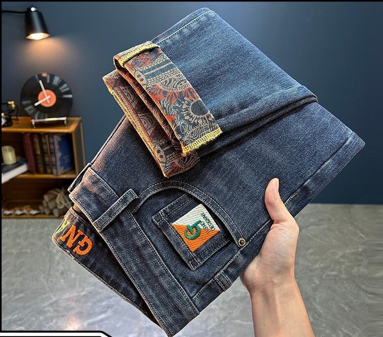 Unisex Classic Denim Jeans Loose Fit Daily Outdoor Wear - Image 1