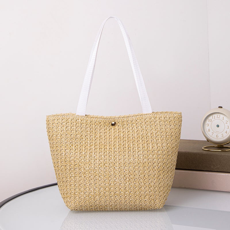 Fashion Western Style Large Capacity Rhombus Women'S Underarm Bag Trendy Straw Solid Color Women'S Underarm Bag - Image 1