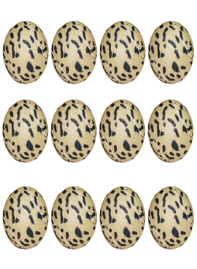 URBEST Tennis Ball 12 Packs Training Tennis Balls Practice Balls for Novice Player, Pet Dog Playing Balls with Mesh Carry Bag (Leopard Print) - Image 1