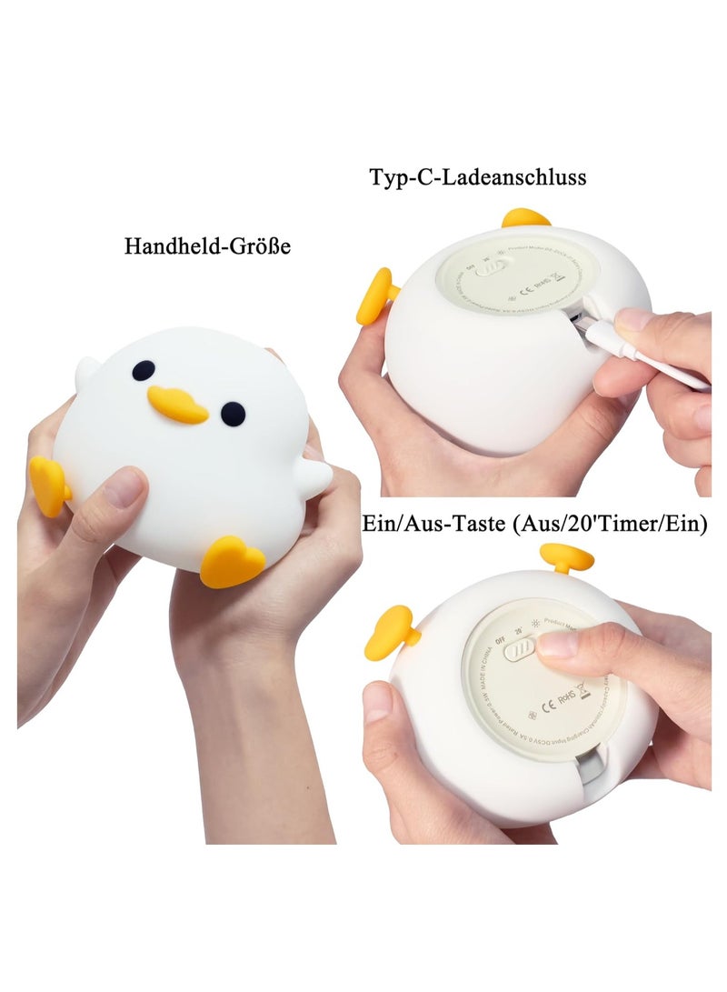 TIGER Duck Night Light – Cute DoDo Duck Lamp for Kids, Touch Control, Dimmable & Rechargeable, Portable Nursery Decor, Perfect Birthday Gift for Boys & Girls, ABS+SIL Material - Image 4
