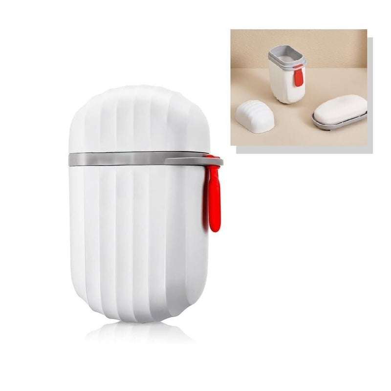 NILHARI Travel Soap Holder - Portable Soap Dish - Compact and Durable Plastic Travel Soap Box - Soap Case Ideal for Travel Accessories/Portable Soap Case with Soap Dish and Soap Holder - Image 1