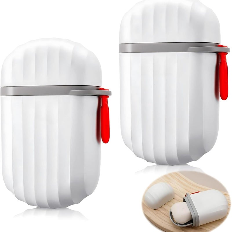 NILHARI Travel Soap Holder - Portable Soap Dish - Compact and Durable Plastic Travel Soap Box - Soap Case Ideal for Travel Accessories/Portable Soap Case with Soap Dish and Soap Holder - Image 2