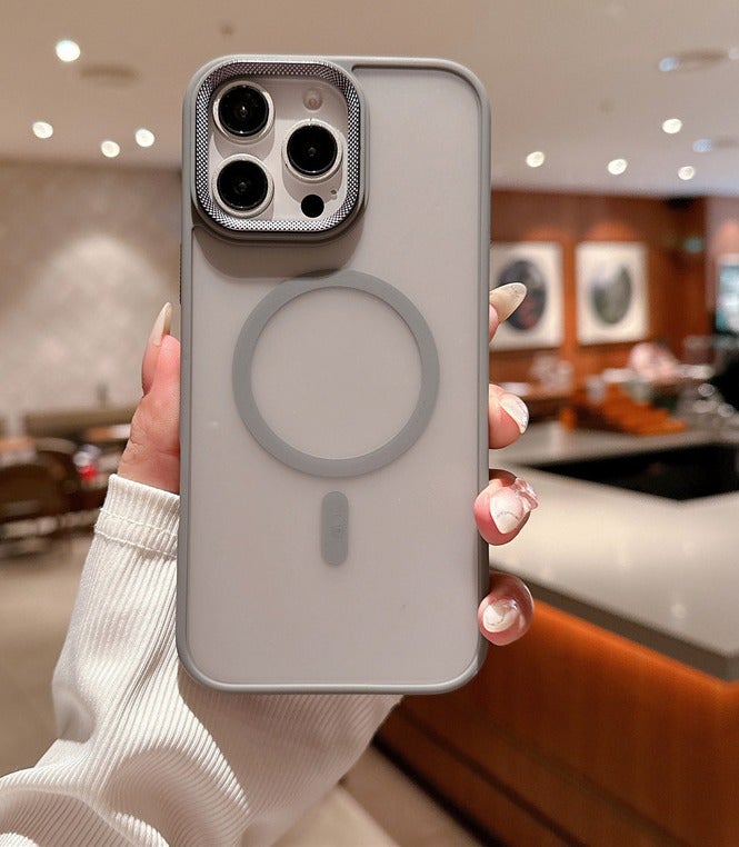 for iPhone 16 Case Compatible with MagSafe,Magnetic Phone Case for iPhone 16,Diamond Texture Matte Anti-Fingerprint Shockproof Luxury INS Style Protective Cover Titanium Gray - Image 5