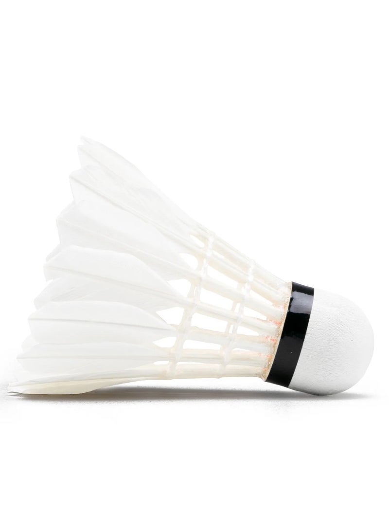 Li-Ning G500 Goose Feather Shuttlecock (White) - Pack of 12 - Image 2