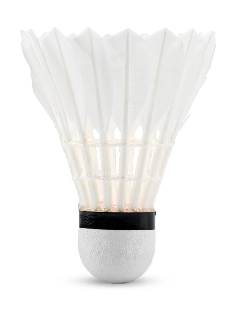 Li-Ning G500 Goose Feather Shuttlecock (White) - Pack of 12 - Image 4
