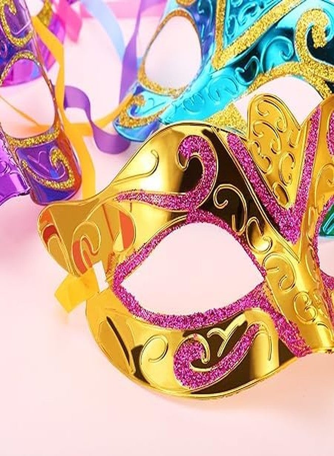 FAVELA Eye Mask for Halloween/Xmas Party,Birthday Party/Adult Party for Men and Women Masquerade Ball Mask Venetian Party (Pack of 6) - Image 2