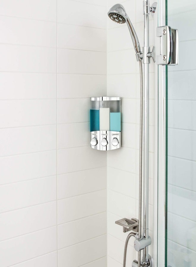 Better Living Products 76344-1 Euro Series TRIO 3-Chamber Soap and Shower Dispenser, Chrome - Image 2