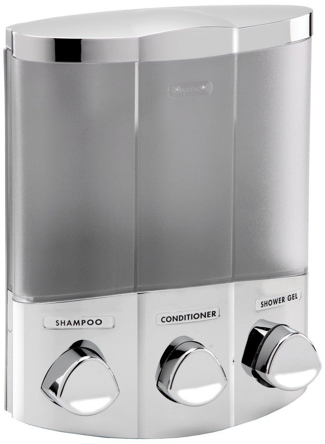 Better Living Products 76344-1 Euro Series TRIO 3-Chamber Soap and Shower Dispenser, Chrome - Image 1