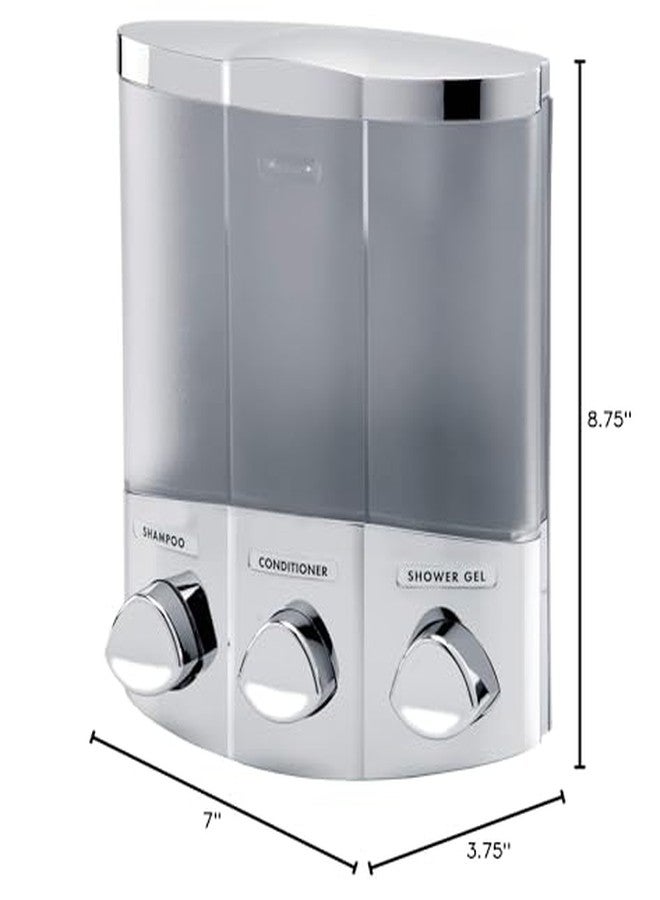 Better Living Products 76344-1 Euro Series TRIO 3-Chamber Soap and Shower Dispenser, Chrome - Image 3