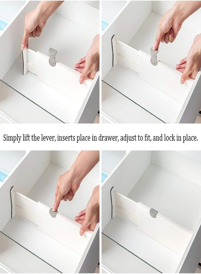 RASOFAB ZWERLIN Good Grips Expandable Dresser Drawer Divider, Plastic Adjustable and Expandable Drawer Organizer - Image 4