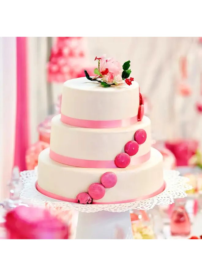 White 3 Layer Round Foam Fake Wedding Cake Decoration 6 8 10 Inch - Image 4