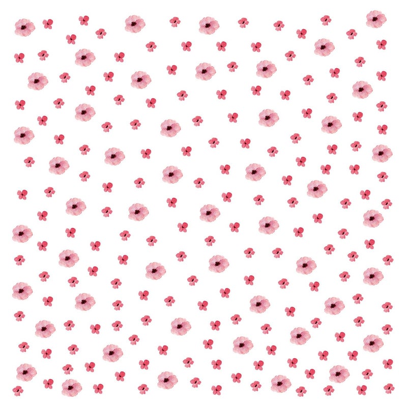 Kasubeso 208Pcs Boho Flower Wall Stickers, Peel and Stick Pink Floral Wall Decals, Removable Neutral Watercolor Wildflower Blossom Window Clings for Girls Bedroom Living Room Offices Home Decoration - Image 4