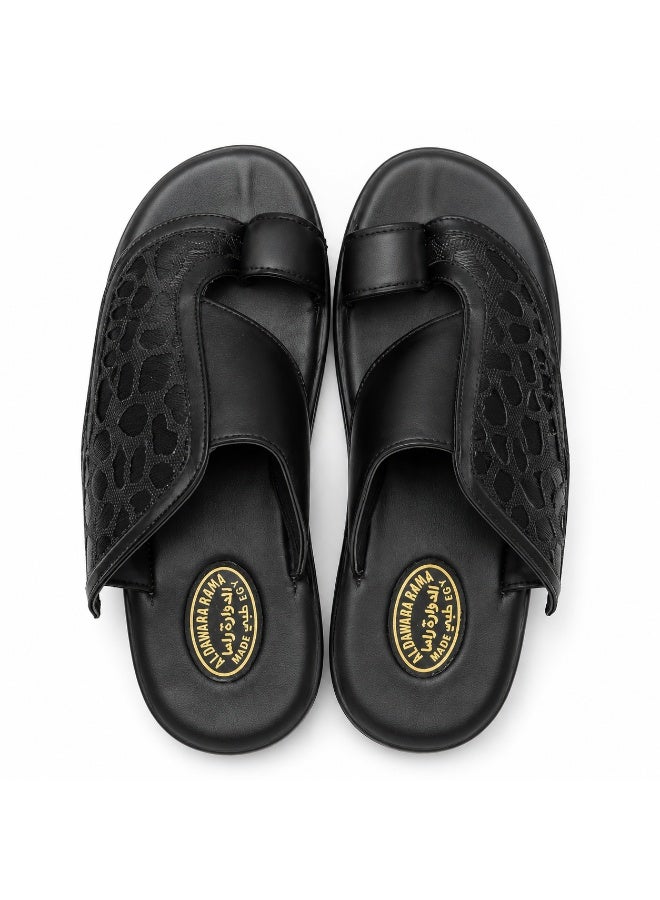 Men's Comfort Adjustable – Casual Everyday Sandals with Hook & Loop Strap and Cushioned Footbed - Image 2