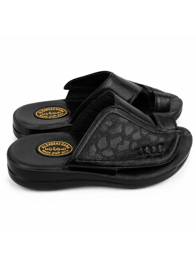 Men's Comfort Adjustable – Casual Everyday Sandals with Hook & Loop Strap and Cushioned Footbed - Image 3