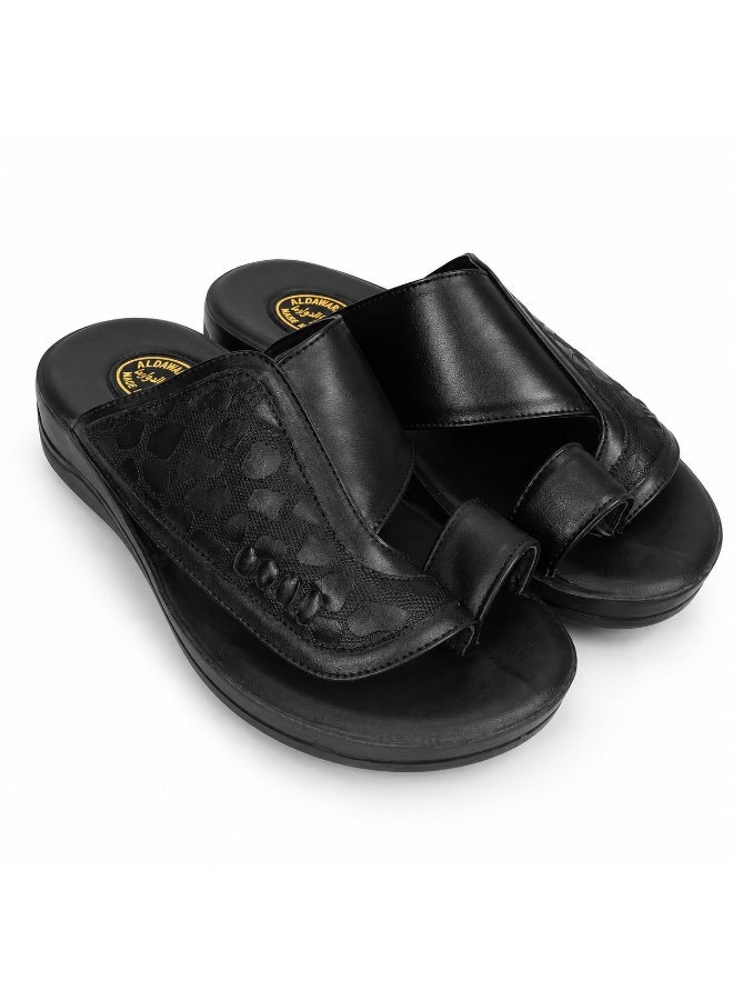 Men's Comfort Adjustable – Casual Everyday Sandals with Hook & Loop Strap and Cushioned Footbed - Image 4