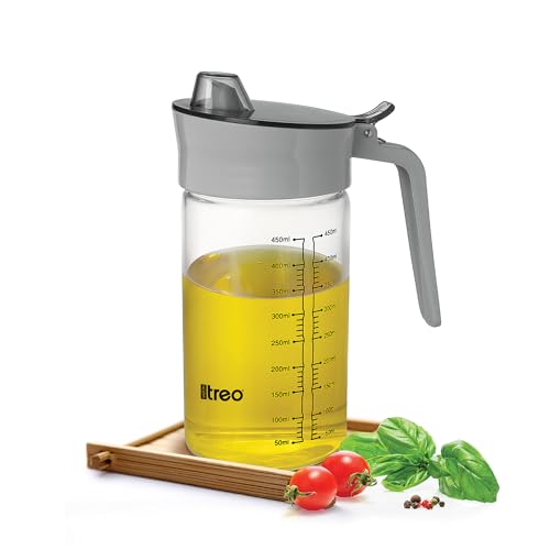 Treo By Milton Flow Oil Dispenser For Kitchen | Leak-Proof & BPA-Free | Food-Safe High Borosilicate Glass | Non-Porous with Capacity Indicator | Durable & Stylish Kitchen Accessory, 500 ml - Image 1