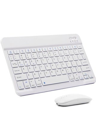 Ultra-Slim Bluetooth Keyboard and Mouse Combo Rechargeable Portable Wireless Keyboard Mouse Set for Apple iPad iPhone iOS 13 and Above Samsung Tablet Phone Smartphone Android Windows (White - pzsku/Z1CB4559D13DCB74FCDD4Z/45/_/1694957974/27b4d388-b450-41a1-bf9e-1e685b92643b