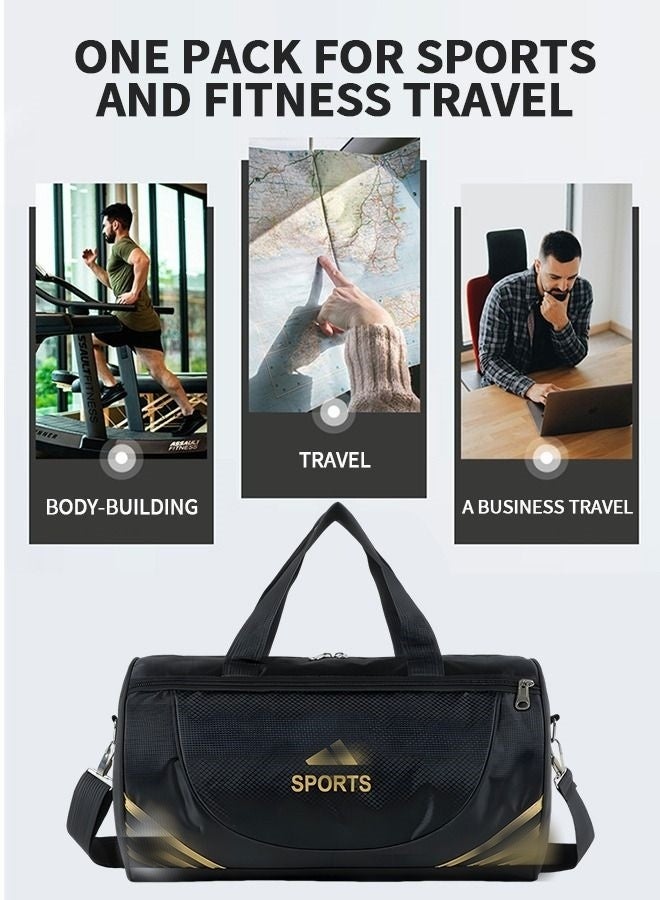 Apluynm Sports Gym Bag for Women & Men, Small Duffle – With Shoulder Strap & Handbag Design - Image 4