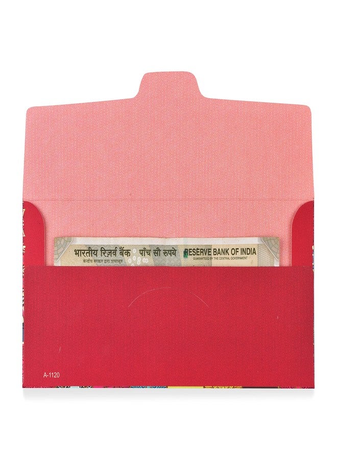 Fonsie Rajhasthani traditional pack of 20pcs cash envelopes for gifting money on wedding gift, baby shower gift, shagun, family gatherings with name space. - Image 4