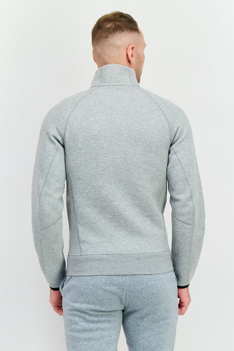 Nike Men Sportswear Fit Half Zip Long Sleeve Outdoor Sweatshirt, Grey - Image 3