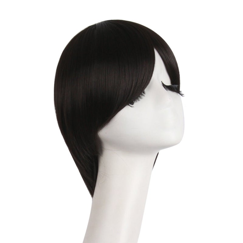 MapofBeauty Black MapofBeauty 1230cm Cosplay Straight Short Fashion Wigs Black  - Image 2