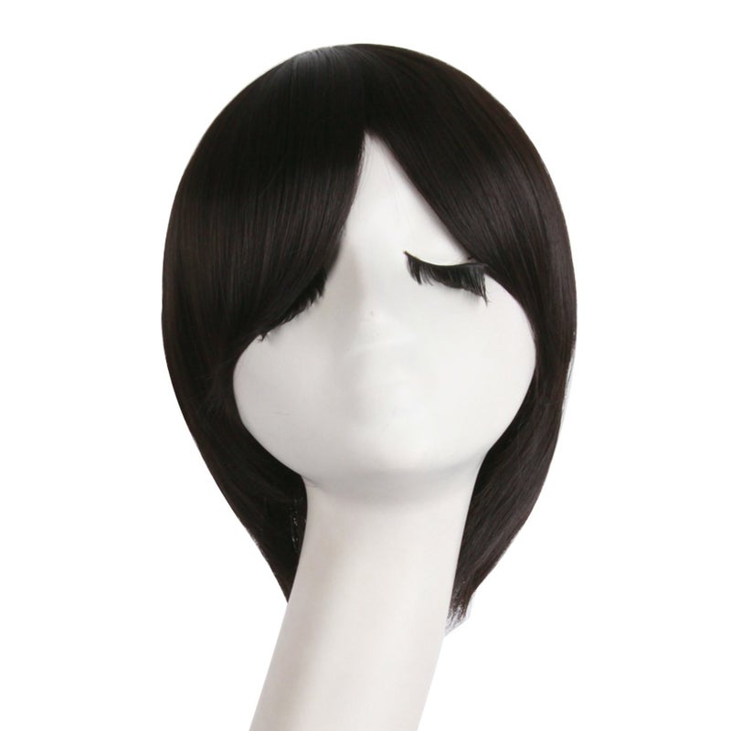 MapofBeauty Black MapofBeauty 1230cm Cosplay Straight Short Fashion Wigs Black  - Image 1