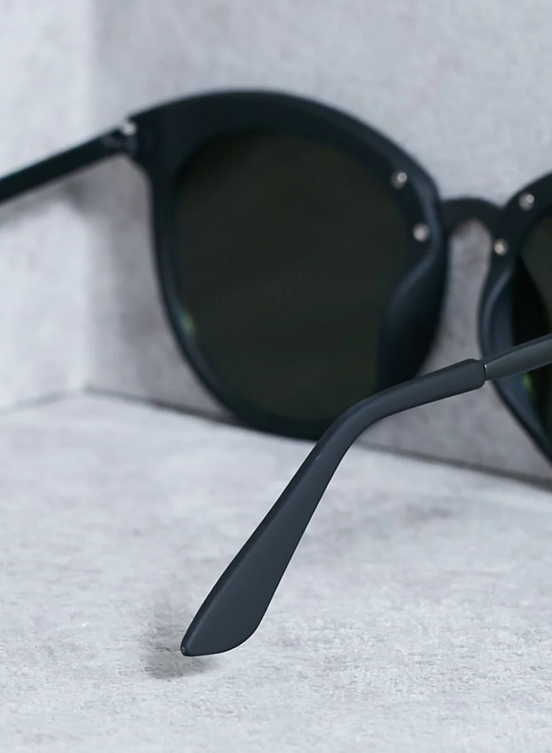 TOPSHOP Sebb Flat Round Sunglasses