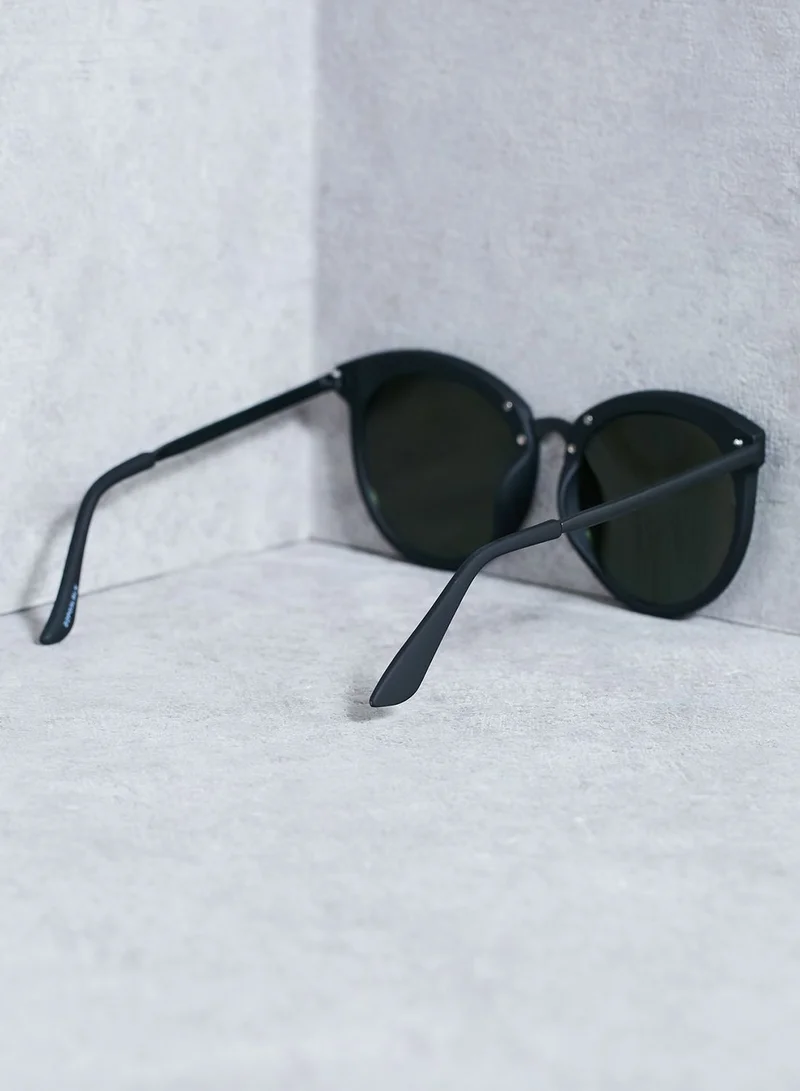 TOPSHOP Sebb Flat Round Sunglasses