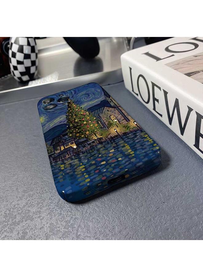 زبون جراب لهاتف iPhone 11 Pro Max بنقشة زيتية وثقوب دقيقة، جراب هاتف من الكمبيوتر الشخصي - Image 5