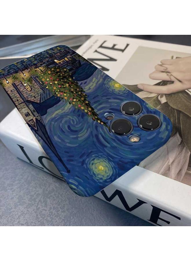 زبون جراب لهاتف iPhone 11 Pro Max بنقشة زيتية وثقوب دقيقة، جراب هاتف من الكمبيوتر الشخصي - Image 4