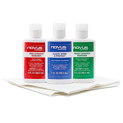 NOVUS Clear in Five Headlight Restoration Kit, 2 Ounce 1, #2, and #3 Bottles, Buffing Pad, Backing Pad Drill Attachment, 1,000 Grit Sanding Disk, 3 Polish Mates (NOVUS #1, 2, 3) - Image 1