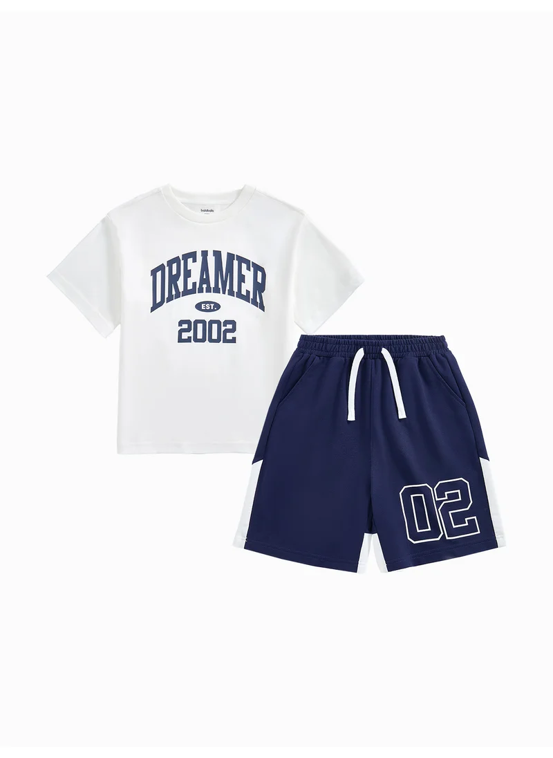 بالابالا Kids Unisex Knit Short Sleeve Suit