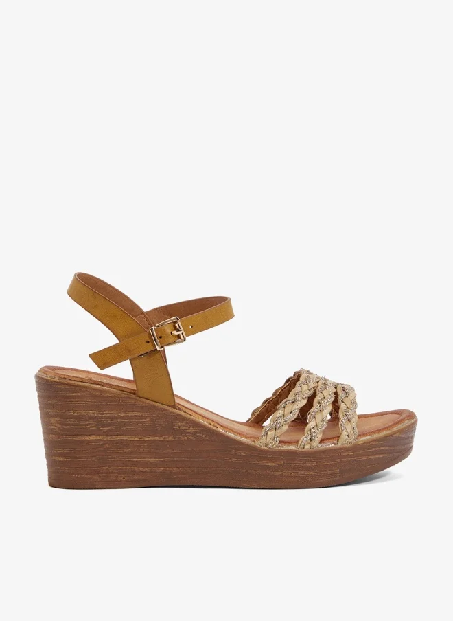 Savannah Collection Mid Wedged Casual Sandal