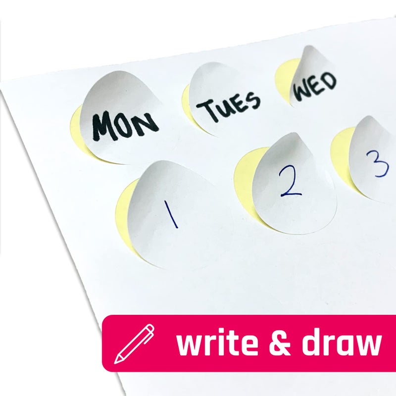 TownStix 1.5" Round Matte White Sticker Label, Laser/Inkjet Printing - Letter Size, 30 Sheets - Image 2